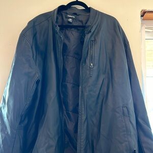 Men’s faux leather jacket.